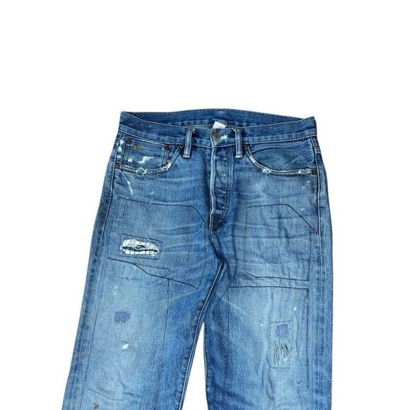 Vintage RRL Japanese Selvedge Denim Hillside Patchwork Straight Leg Jeans 29x32 - Picture 3 of 16